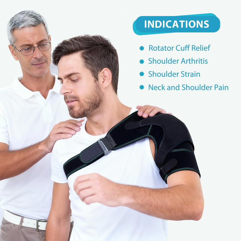 KD Shoulder Ice Pack Brace: Cold & Hot Gel Therapy Wrap for Shoulder Pain, Rotator Cuff, and Post-Surgery Recovery Regular