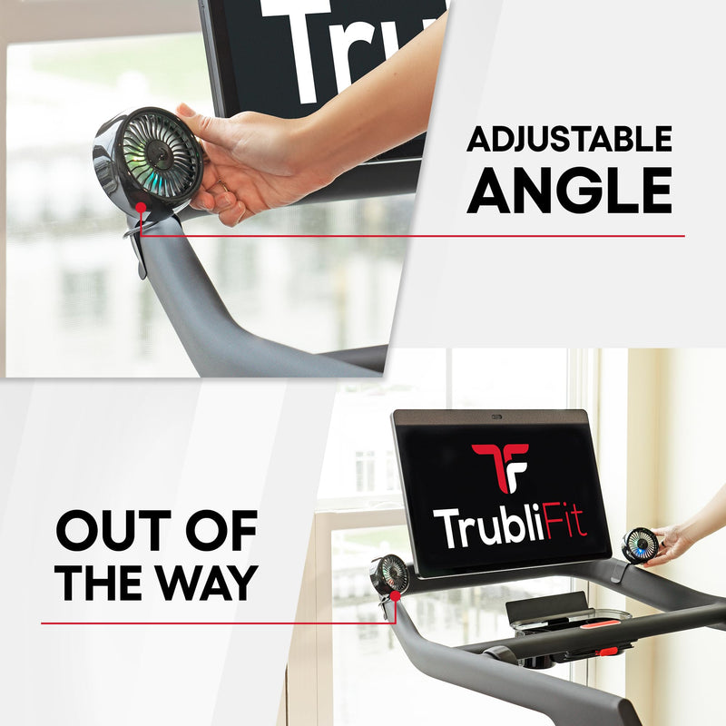 TrubliFit Fan for Peloton Bike & Peloton Treadmill - Accessories for Peloton - Fits Original Bike, Bike+ or Tread - No Batteries or Charging Required Peloton Tread
