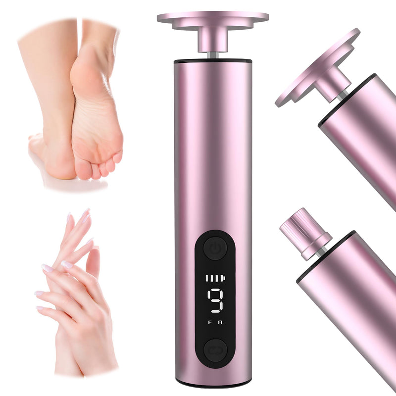 Electric Foot Callus Remover - 9-Speed Adjustable, Callus Remover for Feet with LED Display, Rechargeable & Wireless Pedicure Tools for Dead Skin Pink - BeesActive Australia