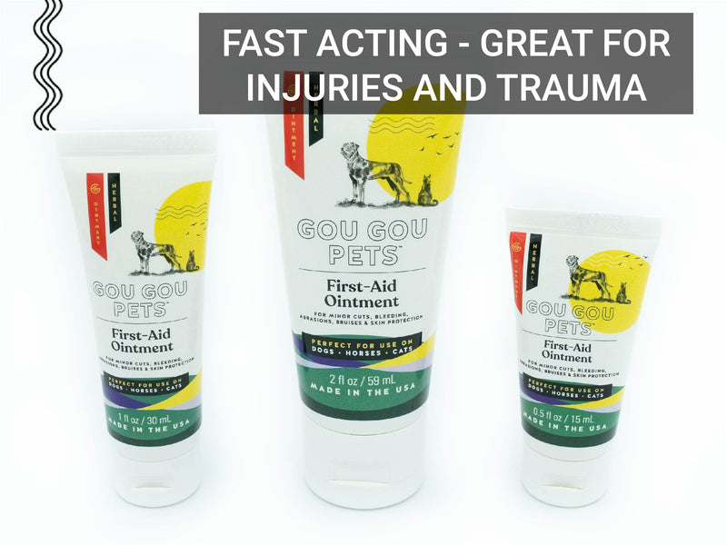 First Aid Ointment Holistic Natural Derived Herbal for Dogs, Cats, Horses for Wounds: Minor Cuts, Bleeding, Abrasions, Slow-Healing Wounds, Open and Puncture Wounds – Made in USA – 1 oz - BeesActive Australia