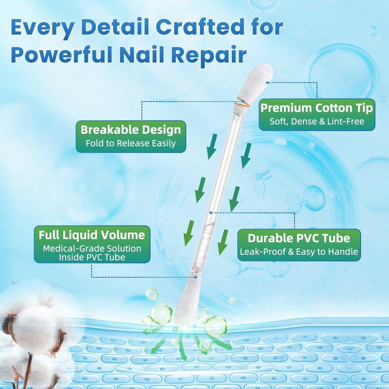 Fungal Nail Treatment Swabs–100 Ct, Extra Strength Toenail & Athlete’s Foot Fungus Treatment with 25% Undecylenic Acid, Damaged, Discolored & Thick Nails, Restores Healthy Nail Growth