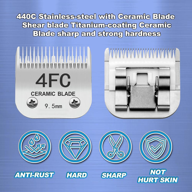 30# Blade Dog Grooming Clipper Replacement Blades Compatible with Andis Dog Clippers,Most A5, Wahl KM Series Clippers,Detachable Ceramic Blade,Size-30#, 1/50-Inch Cut Length (0.5mm) Silver 30# 0.5mm - BeesActive Australia