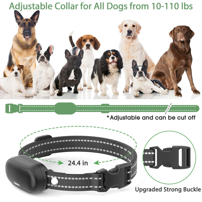 Dog Shock Collar - Electric Dog Training Collar with Remote 1600FT, Rechargeable E-Collar Waterproof Collars with 3 Training Modes, Security Lock for All Breeds, Sizes 1 Collar - BeesActive Australia