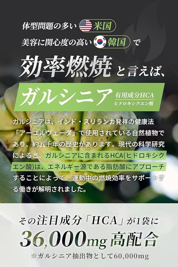 [Supports combustion during aerobic exercise] 300 tablets/60 days Garcinia extract 60000mg Hydroxycitric acid HCA 36000mg Combustion diet support Caffeine free Burner supplement Made in Japan Herbase - BeesActive Australia