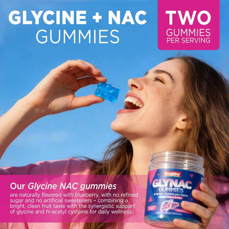 NAC Gummies, Glycine & N-Acetyl Cysteine Supplement for Kids & Adults | Glynac with Quercetin, Vitamin C & Zinc, Liver & Cellular Support, Glutathione Production