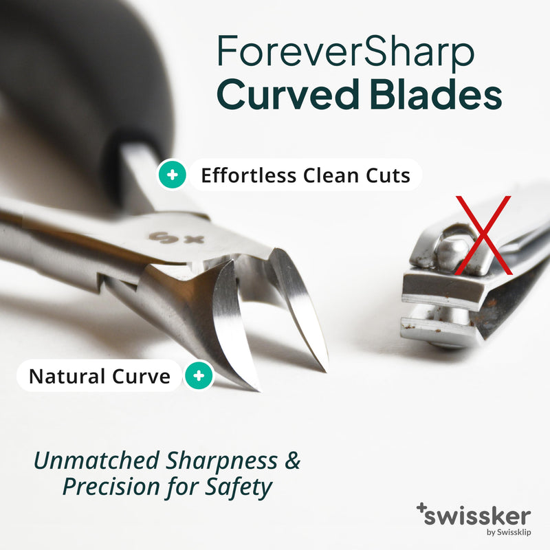 Swissker by Swissklip Heavy Duty Toenail Clippers for Men and Women – Professional Ergonomic Large Toe Nail Cutter & Trimmer for Thick Nails Seniors, Long Handle Toe Nail Clipper 1 Unit Pack - BeesActive Australia