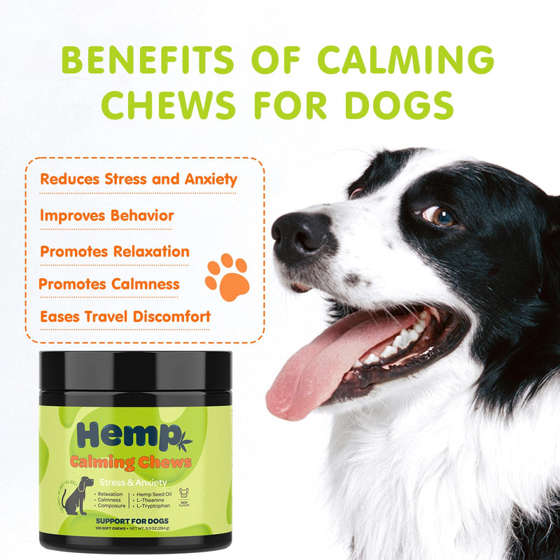 ZINGLY Hemp Calming Chews for Dogs Anxiety Relief, Dog Calming Chews - Anxiety Relief Treats, Anxiety Relief for Dogs Calming Treats, Calming Care for Dogs - Separation Aid, Barking, Bacon, 120 Counts 120 Count