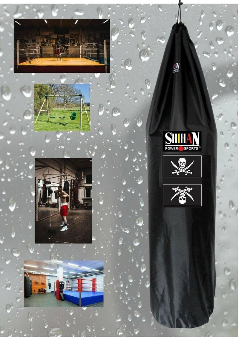 Pirates Boxing Bag Cover Waterproof 5-6ft x 24inch Diameter Large Bag Punch Bag Outdoor Protection for Your Boxing Bag Ideal for freestanding Strike Bags, BLACK - BeesActive Australia