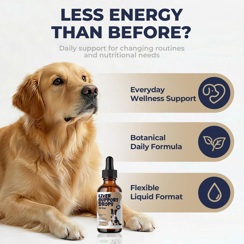 Milk Thistle Liver Support for Dogs, Liquid Liver Supplement Drops, Supports Normal Liver Function & Metabolic Balance, Easy to Mix for Picky Eaters, 2 fl oz