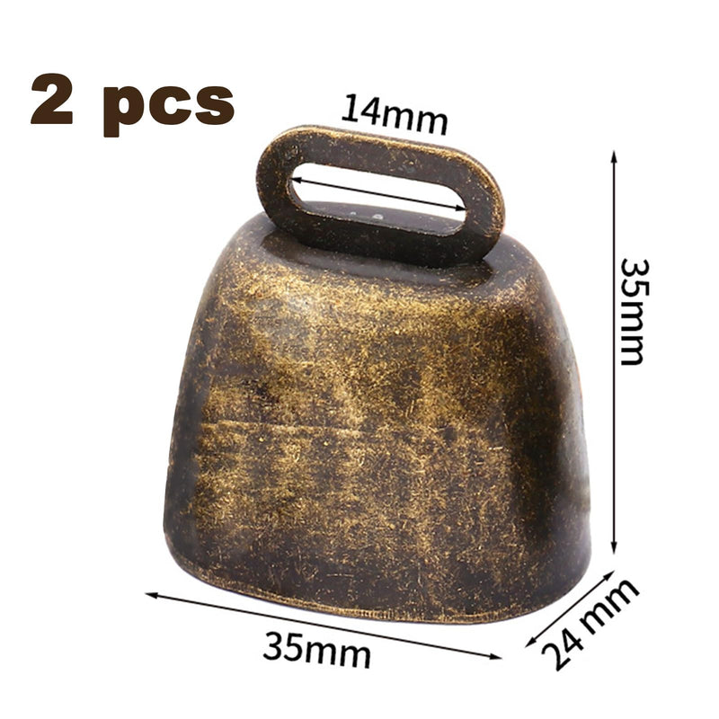 2pcs bells for crafts, metal vintage bells, tracker bells, Christmas bells, bells for training pet collar pendant, DIY wind chime, small cow bell, goat bell, bronze - BeesActive Australia