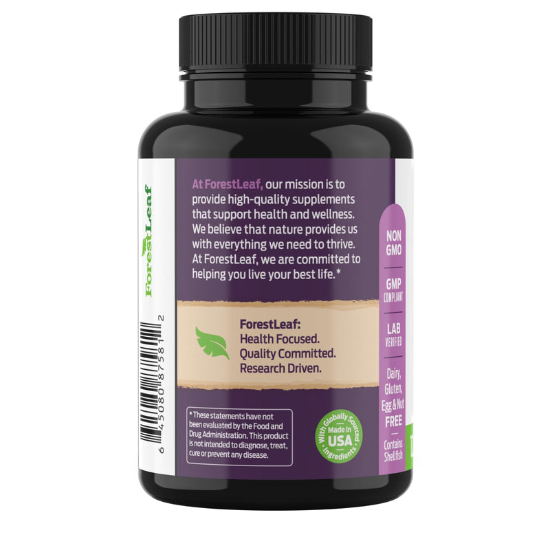 ForestLeaf Glucosamine Chondroitin MSM Joint Supplement Complex - 1200mg - 120 Caps