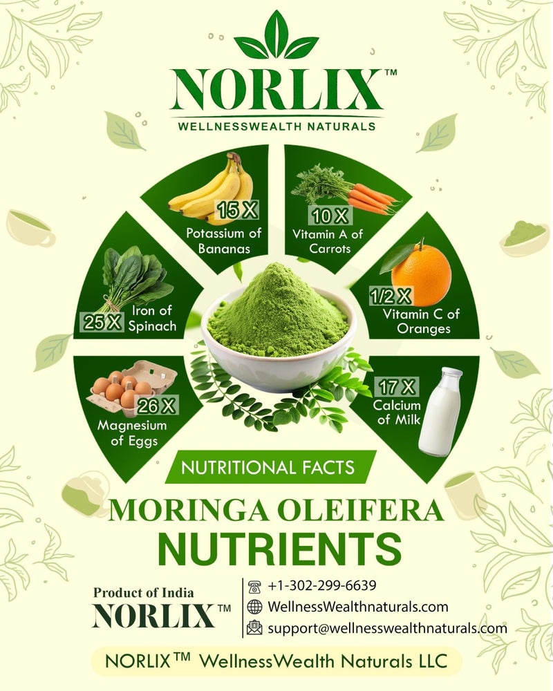 Organic Moringa Leaf Powder, 100% Pure Organic Superfood, Plant-Based, 100G (3.5 OZ).