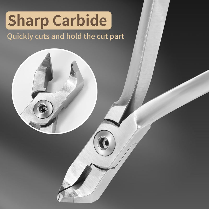 Distal End Cut Plier, Hold & Cut Hard and Soft Wire Orthodontic Cutter Dental Surgical Instrument Tool - Braces Removal Tools Tooth Pulling Kit for Dentist - 12 Months Warranty - BeesActive Australia