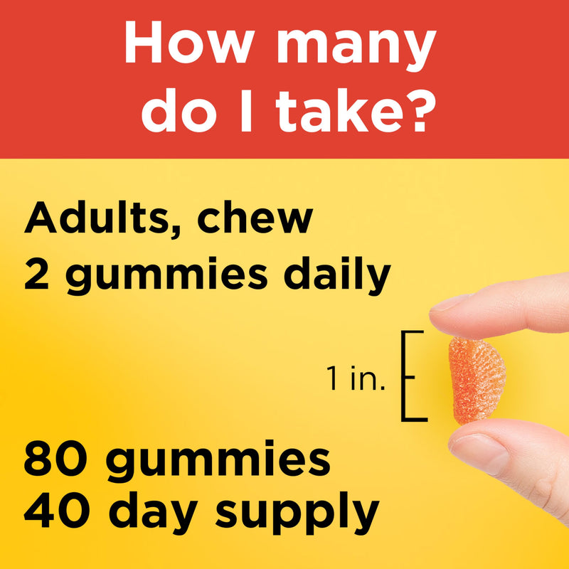 Nature Made Vitamin C Gummies 250mg per Serving, 80 Count | Adult Vitamin C Immune Support Gummies for Daily Immune Support and Antioxidant Support, Tangerine Flavor, 40 Day Supply 80 Count (Pack of 1)