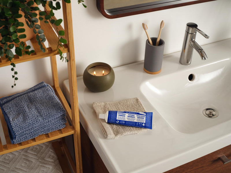 Dr Bronner's All One Peppermint Toothpaste, Made with Organic, Fluoride-Free Ingredients with No Artifical Colours, Flavours, Preservatives or Sweeteners, Vegan Friendly, 105ml Tube (Pack of 2) 105 ml (Pack of 2)