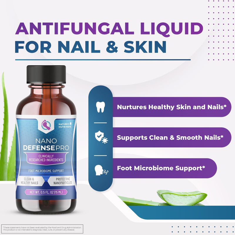 NanoDefense Pro - Original Formulated Toenail Treatment Drops, Extra Strength Nail Repair Solution for Toe Nails, Support healthy Skin & Nails -100% Natural - 1 Month Supply 0.5 Fl Oz (Pack of 1) - BeesActive Australia