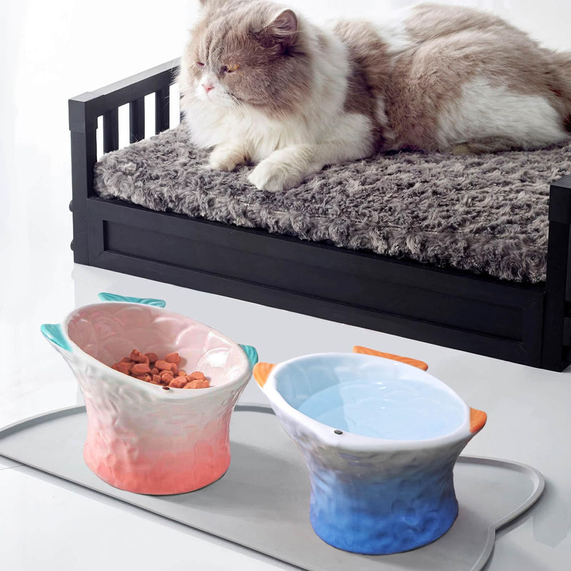 Silicone Cat Feeding Mat, Non-Skid Waterproof Pet Placemat, 17.3 x 10 inches, Grey - BeesActive Australia