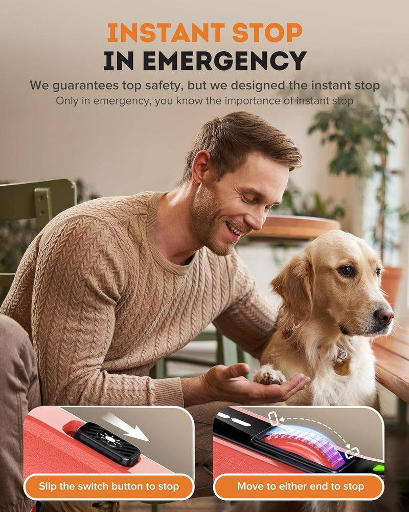 7-Speed Dog Nail Grinder with LED Light – Ultra Quiet Electric Pet Nail Trimmer for Large Dogs & Cats – Professional Grooming Tool with Dust Collector, One-Hand Speed Control & Instant Stop Safety Red - BeesActive Australia