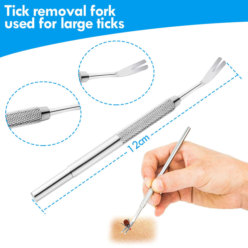 Dwenselijk tick tweezers and tick tweezers for humans, children, tick tweezers for dogs - 3 pieces metal tick tweezers. Reliable against ticks of any size - BeesActive Australia