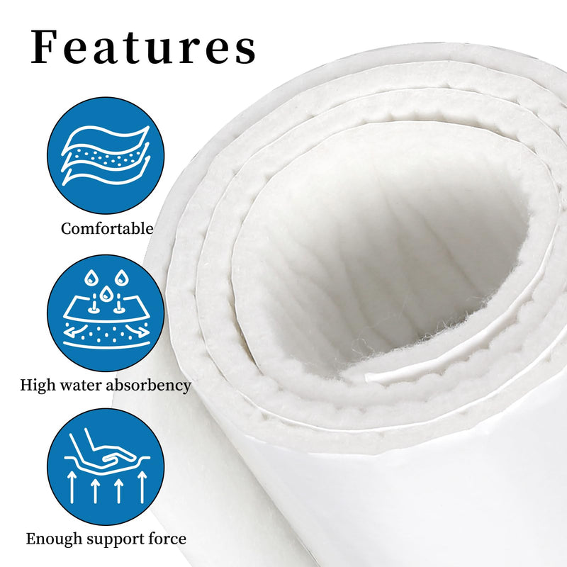 Pllieay Felt Rolls with Adhesive Backing, Orthopedic Felt Roll 1/4" Thick 6" x1.1yd Quality Rayon Blend for Provide Cushioning and Support in Pain Foot 1/4" Thick x 6" x1.1yd