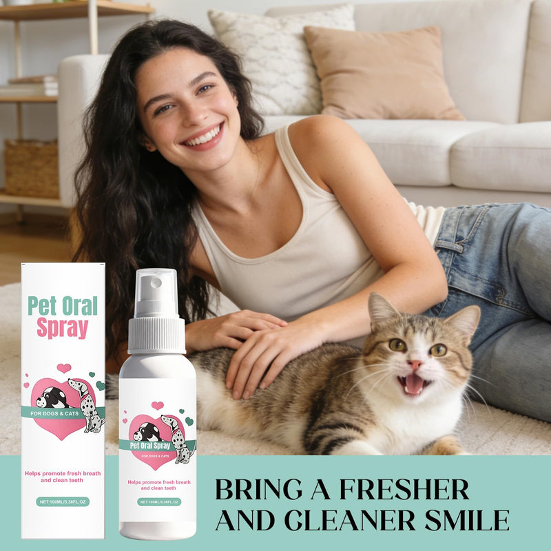 Denta Spray for Dogs & Cats, 2PCS Paw Dental Sprays, Dog Denta Spray Natural Breath Freshener, No-Brush Oral Care, Daily Denta Hygiene