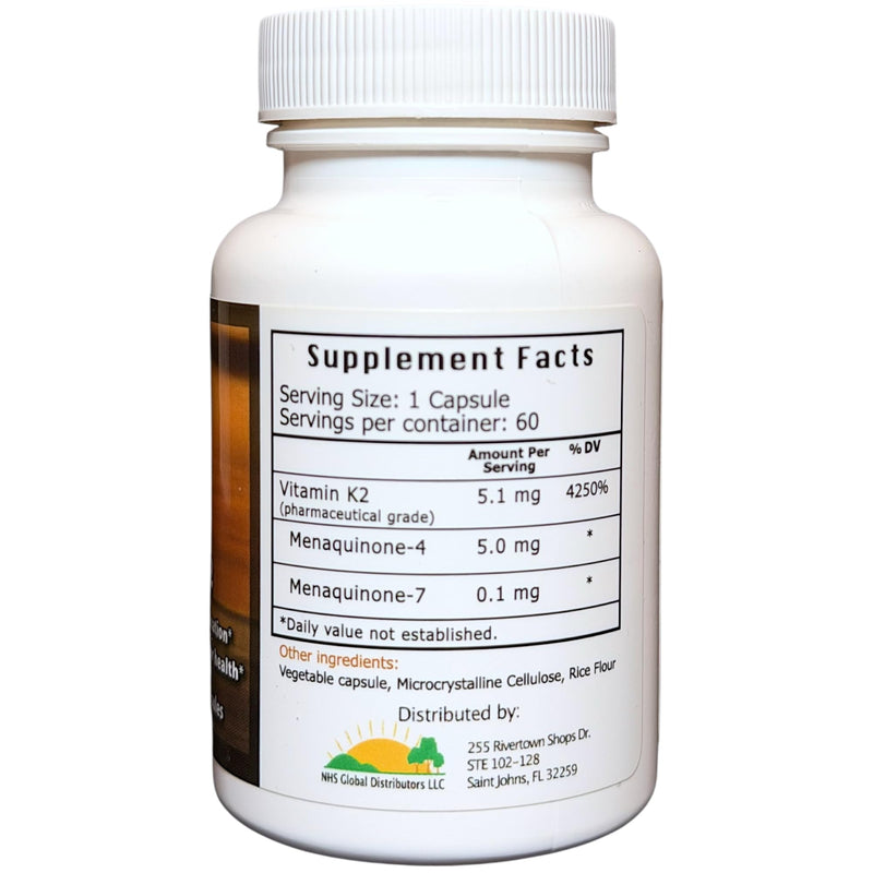 Vitamin Supplement MK-4 + MK-7 – Supports Bone & Cardiovascular Health – D3 Companion – (2 Pack) 2 Pack