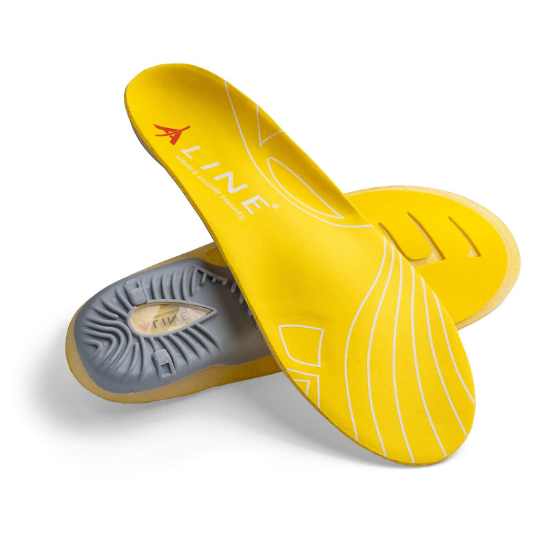 ALINE Cushion Memory Foam Insole - Shock Absorbent, Heel and Foot Support Shoe Inserts - Yellow - Men 5-6 / Women 6-7 / EU 36.5-38 Men 5 - 6 / Women 6 - 7 / EU 36.5 - 38 - BeesActive Australia