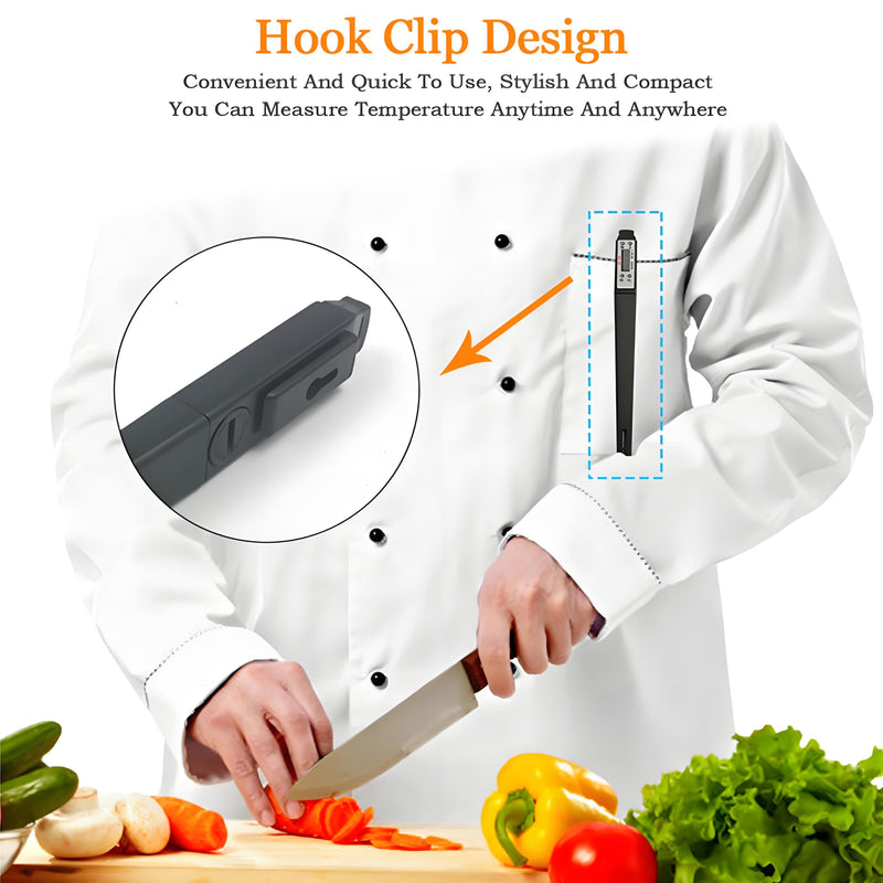 Meat Thermometer - Digital Food Thermometer for Cooking Kitchen - Automatic Calibration Pen Style Electronic Pocket Thermometer for Water Temperature, Barbecue (Yellow) Yellow - BeesActive Australia