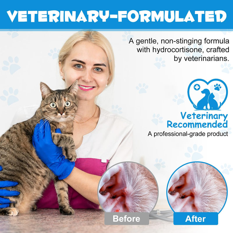 2 Packs Dogs Ear Drops, Cat & Dog Ear Cleaner Solution, Dog Ear Cleaner, Dog Ear Infection Treatment, Stop Wax Build Up, Removes Odor, Itchy Ear Relief & Soothe Ear Inflammation