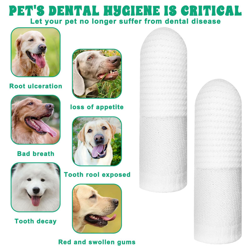 50 Pcs Cat Toothbrush Dog Finger Toothbrush Pet Toothbrushes Soft Fabric Comfortable Teeth Oral Cleaning Durable Teeth Cleaning Wipes Toothbrushes for Dogs and Cats