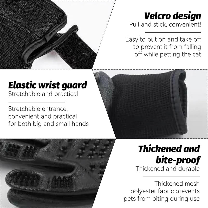 Grooming gloves for dogs and cats, pair of gloves for grooming pets and horses, for removing excess dog and cat fur - BeesActive Australia