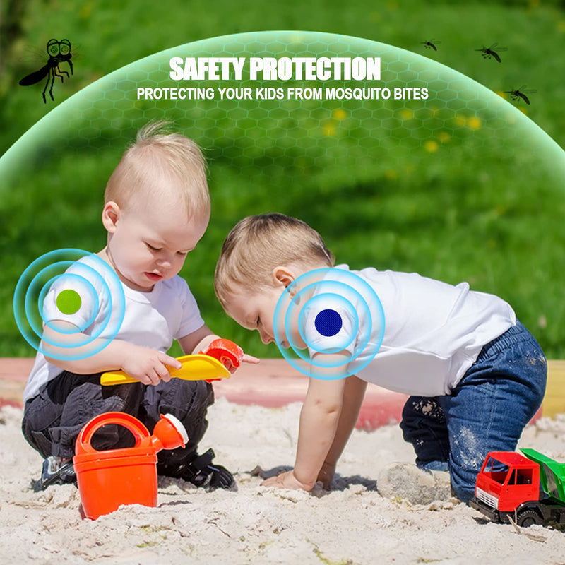 Mosquito Repellent Stickers 300 Pcs, DEET Free Mosquito Patches with 3 Pack Individually Wrapped Mosquito Repellent Bracelets for Kids and Adults Indoor Outdoor - BeesActive Australia