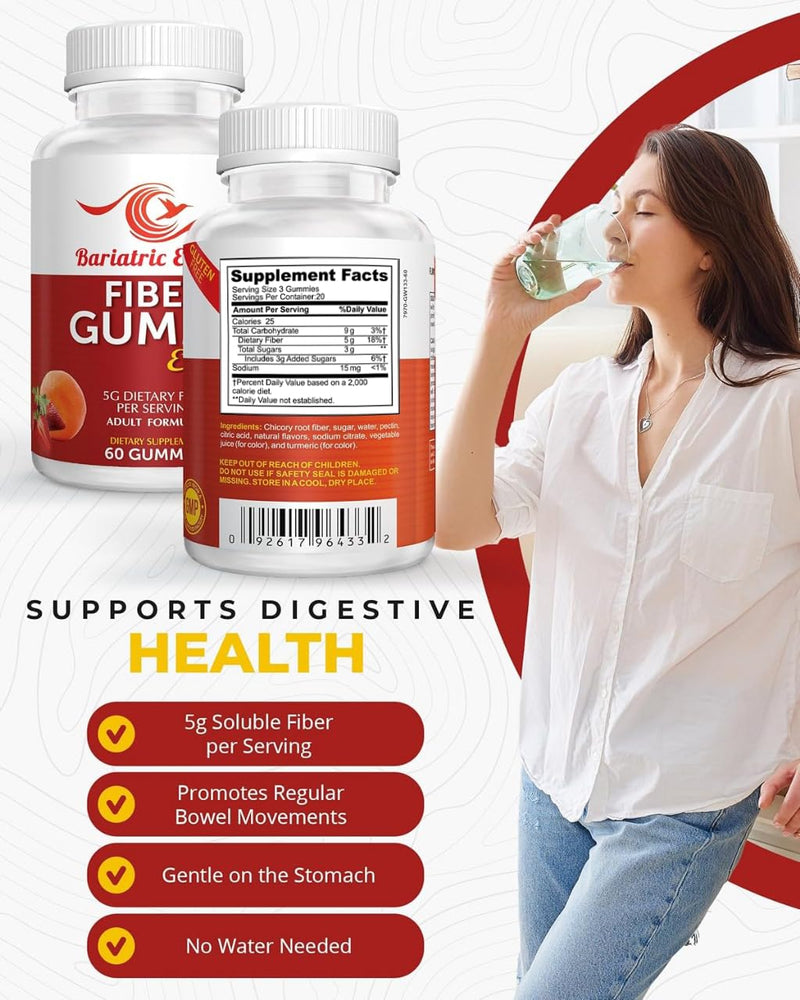 Bariatric Expert Fiber Vitamin – Fast-Melting Dietary Supplement for Adults Post Bariatric Surgery, 60 Count
