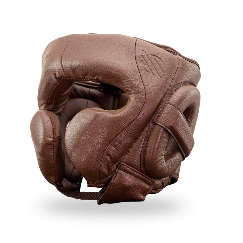 Sanabul Battle Forged Professional Boxing Headgear for Men Martial Arts Kickboxing MMA Head Gear Fighting & Sparring Helmet Full-Face Protection X-Large Brown - BeesActive Australia