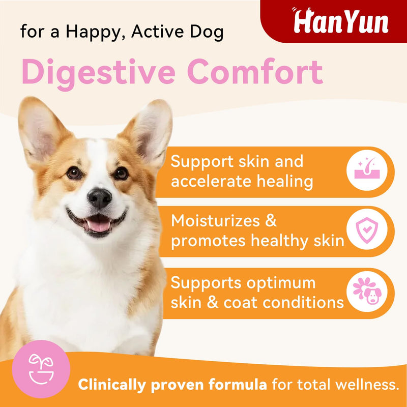 BSLVWG Omega 3 Skin and Coat Supplement for Dogs,100 Chews Fish Oil for Dogs Chews - Allergy and Itch Relief - Anti Shedding Supplement - Dry Skin Treatment - Salmon Oil