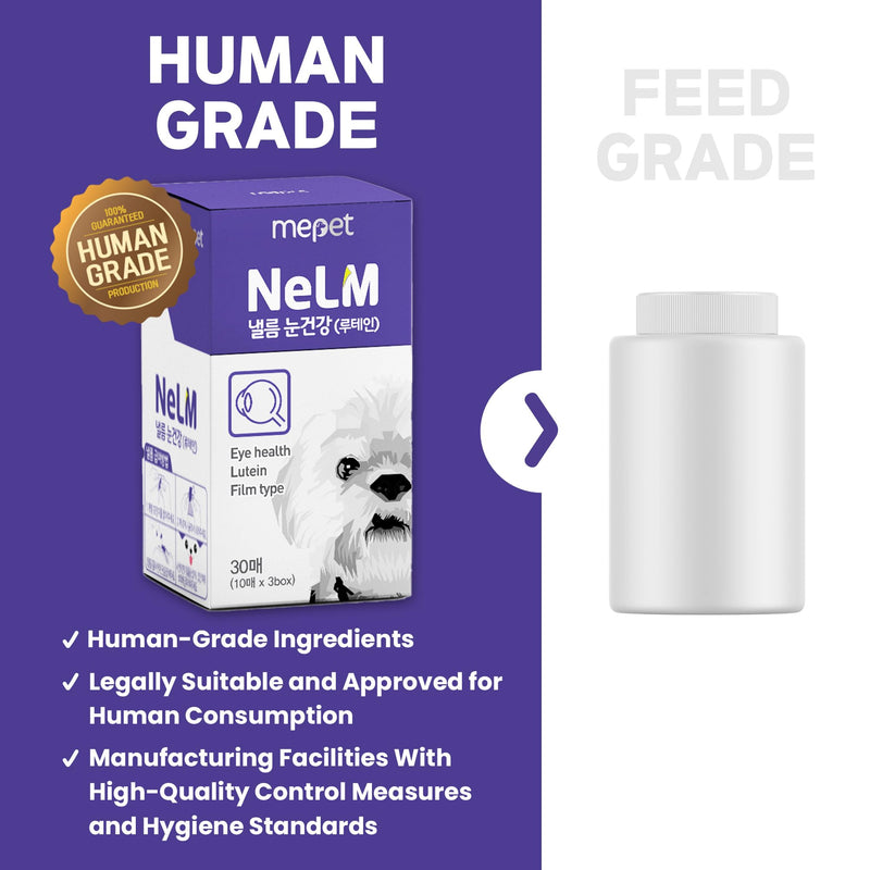 Mepet NeLM Eye Support for Dogs - Antioxidants, Lutein, Beta-Carotene, Vitamin C & E for Eye Care and Vision Support - Oral Dissolving Film, Allergens and Additives Free - Beef Flavor (30 Films) - BeesActive Australia