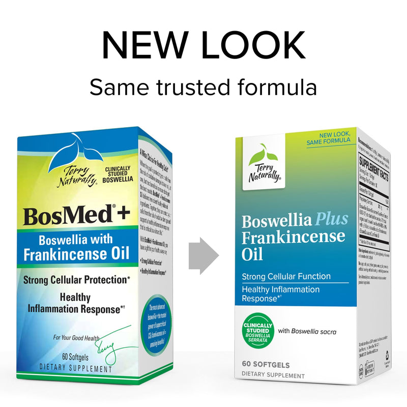 Terry Naturally Boswellia Plus Frankincense Oil - 60 Softgels - Healthy Inflammation Response - Non-GMO, Gluten Free - 60 Servings 1 - BeesActive Australia