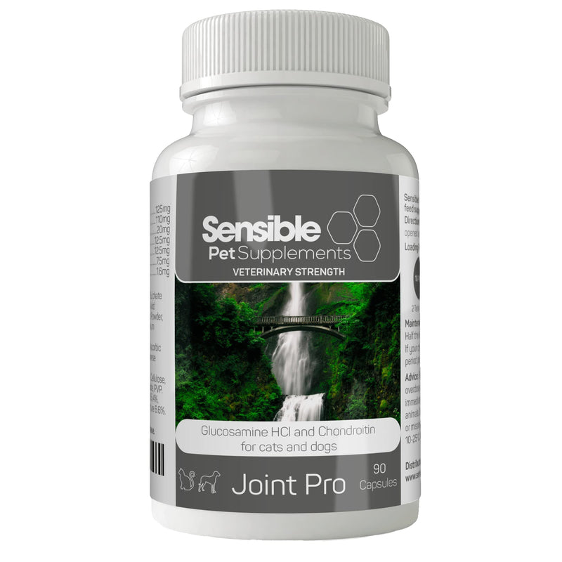 Sensible Pet Supplements 'Joint Pro' | Daily joint supplement for small dogs and cats | Contains Glucosamine, Chondroitin, Turmeric and Boswellia Extract. | 90 Sprinkle Capsules 90 Capsules