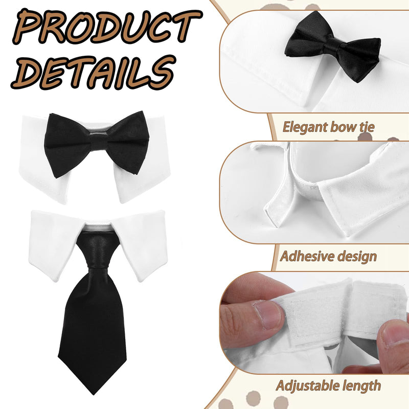 Black Bow Tie Cat Collar, Dog Cat Tuxedo Collar, Cat Wedding Bowtie, Adjustable Formal Collar Neck Tie, Formal Pet Cats Necktie for Cats, Small Dog Wedding, Birthday Gift - BeesActive Australia