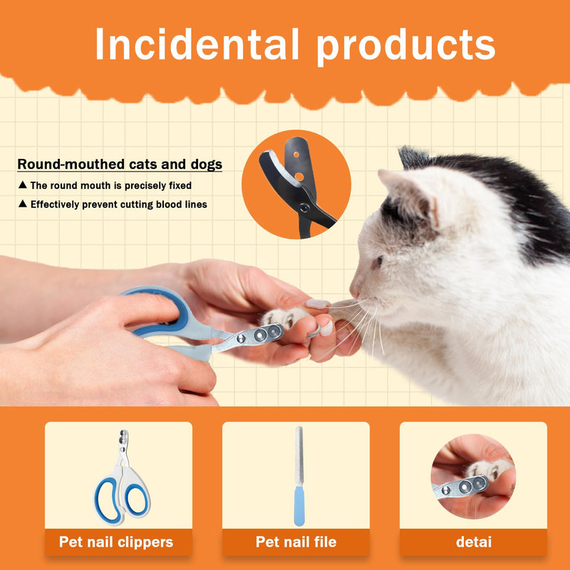 Cat Grooming Wrap, Velcro Fabric for Cat Nail Trimming Restraint, Multi-Purpose Cat Wrap with Cat Nail Clippers and Nail File, Cat Restraint Calming Wrap for Nail Clipping XL XL(Within 22 Pound) - BeesActive Australia