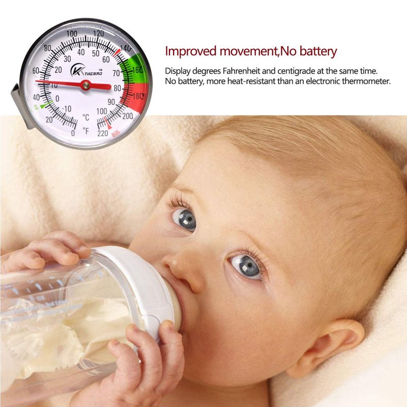 KT THERMO Instand Read 2-Inch Dial Thermometer,Best for The Coffee Drinks,Chocolate Milk Foam 0~220℉ - BeesActive Australia
