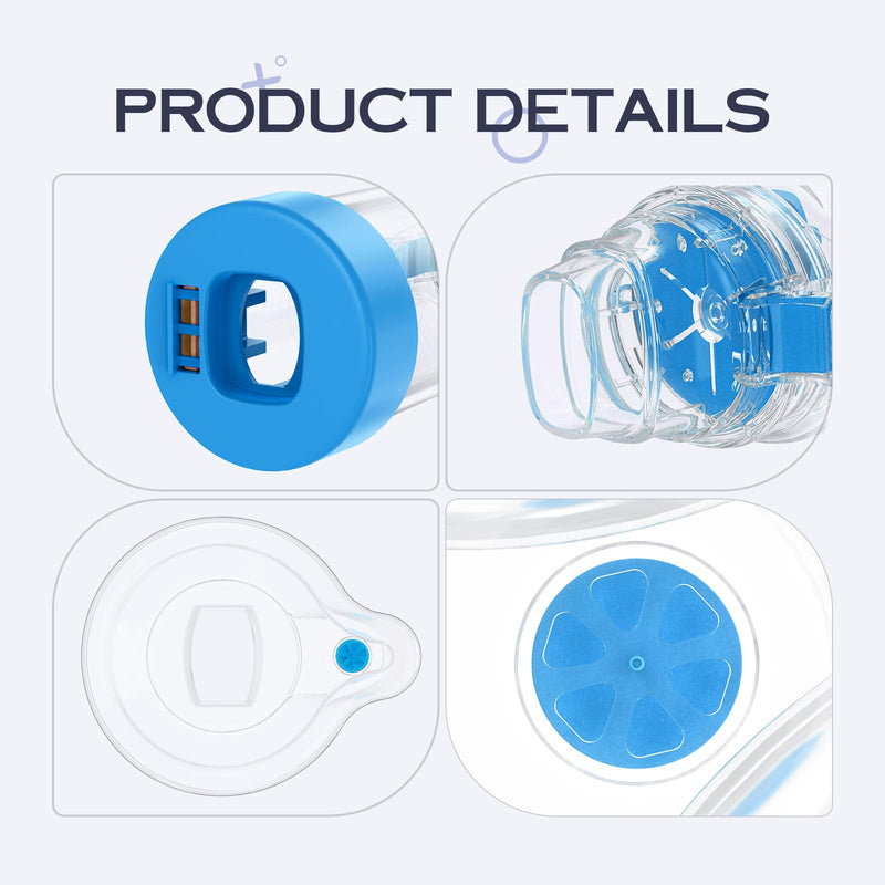 Handheld Inhaler Spacer for Infants, Children, and Adults - Anti-Static - Portable Design for Home, School, and Travel - Soft Silicone Mask - Nessi OTC Spacer - Easy to Clean (Blue Adult) Blue Adult - BeesActive Australia