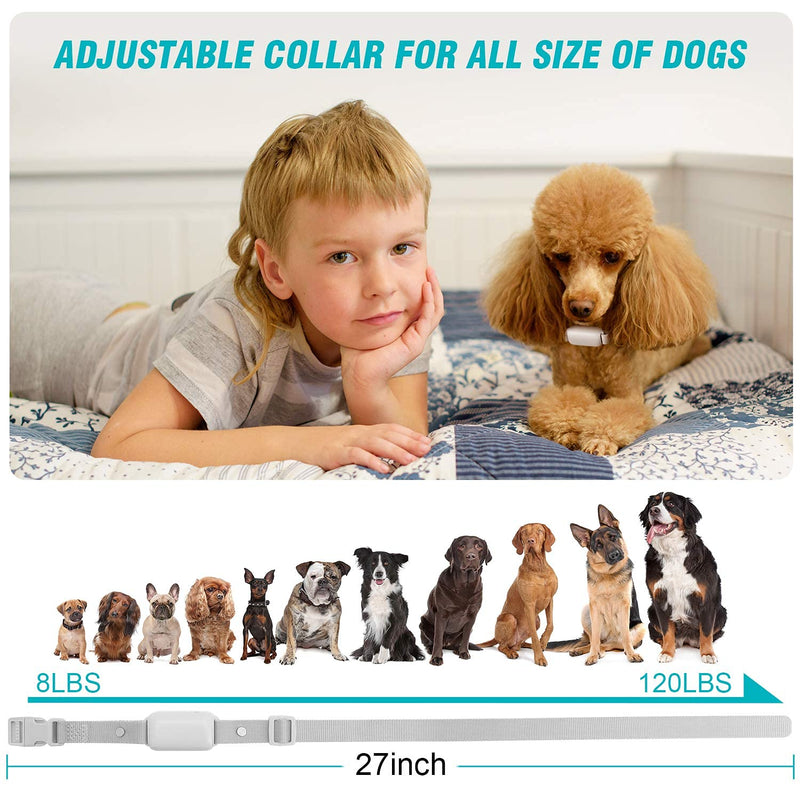 Bousnic Shock Collar for Dogs - Waterproof Rechargeable Dog Electric Training Collar with Remote for Small Medium Large Dogs with Beep, Vibration, Safe Shock Modes (8-120 Lbs) (Grey) Grey - BeesActive Australia