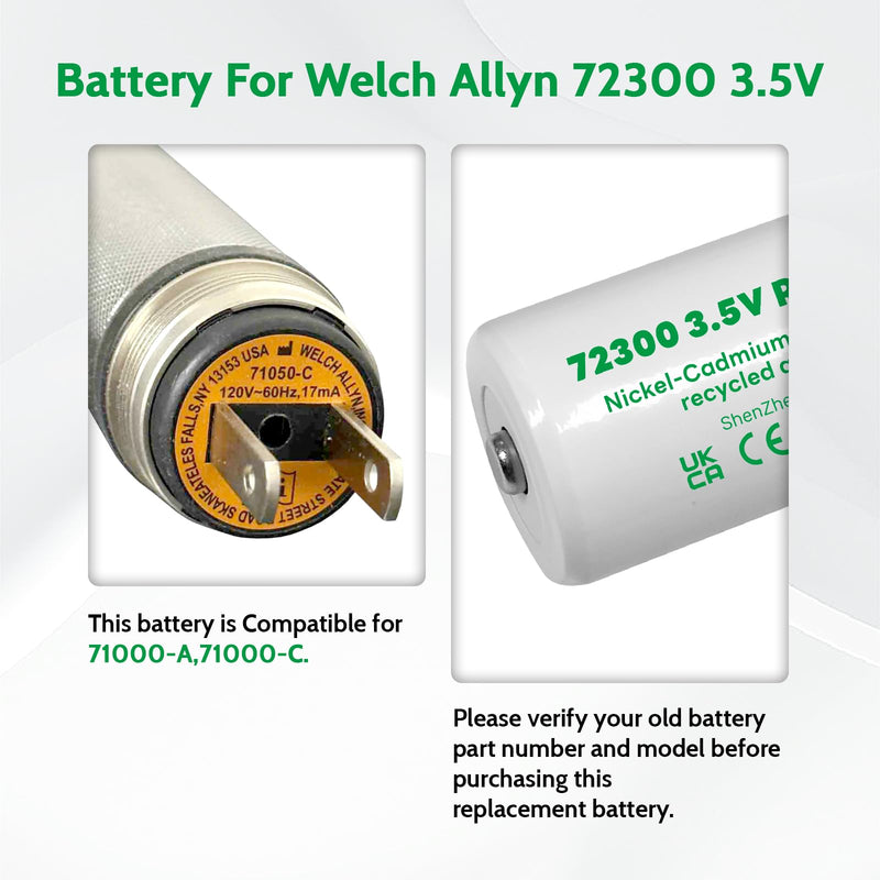 Replacement Battery for Welch Allyn 72300 3.5V 1500 mAh Rechargeable Battery - BeesActive Australia