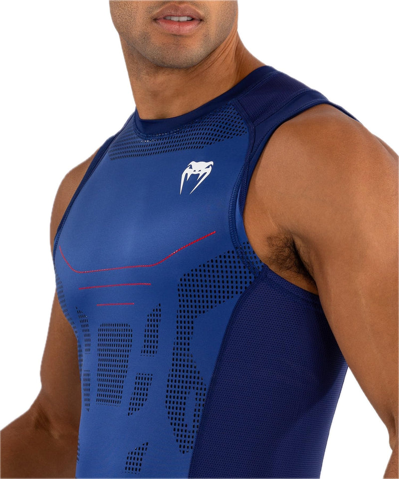 Venum Mens Technical 3.0 Sleeveless Rashguard Large Night Blue