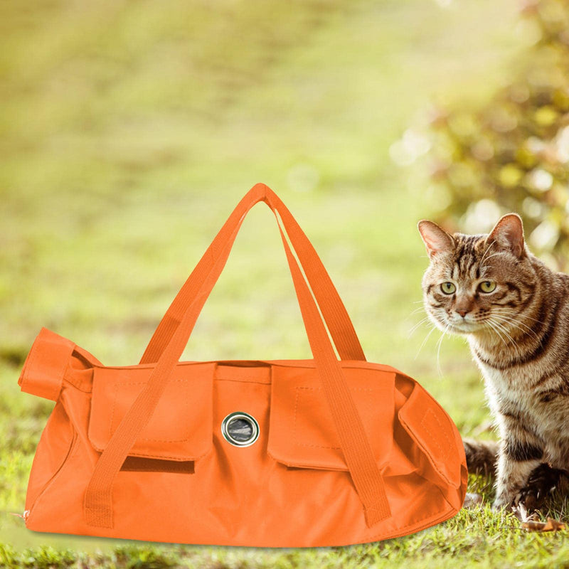 Sharplace Cat Grooming Bag Comfortable Anti-Restrain Bag Cat Restraint Bag No Scratching Biting Pet Grooming Sling for Claw Grooming, Bathing, Nail Trimming, Orange 42cmx25cm M - BeesActive Australia