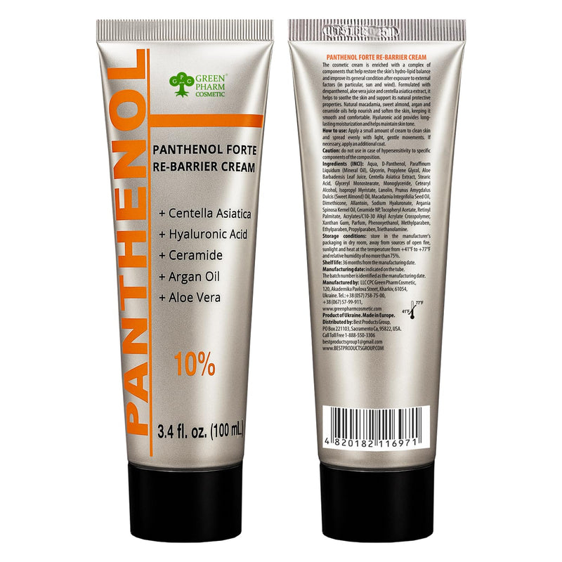 Centella Asiatica + 10% Panthenol After Sun Care with Ceramides – Intensive Skin Barrier Repair Cream for Redness, Acne, Burns, Post-Procedure – Psoriasis & Irritation Care 3.4oz Off White 3.4 Fl Oz (Pack of 1)