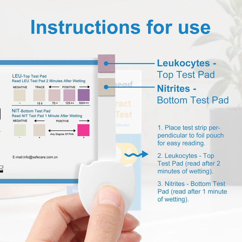 T TESTAHEAD UTI Test Strips (12 Pack) | Detect Leukocytes, Nitrites in Urine | 99% Accurate Results in 2 Min | Discreet & Easy Home Use