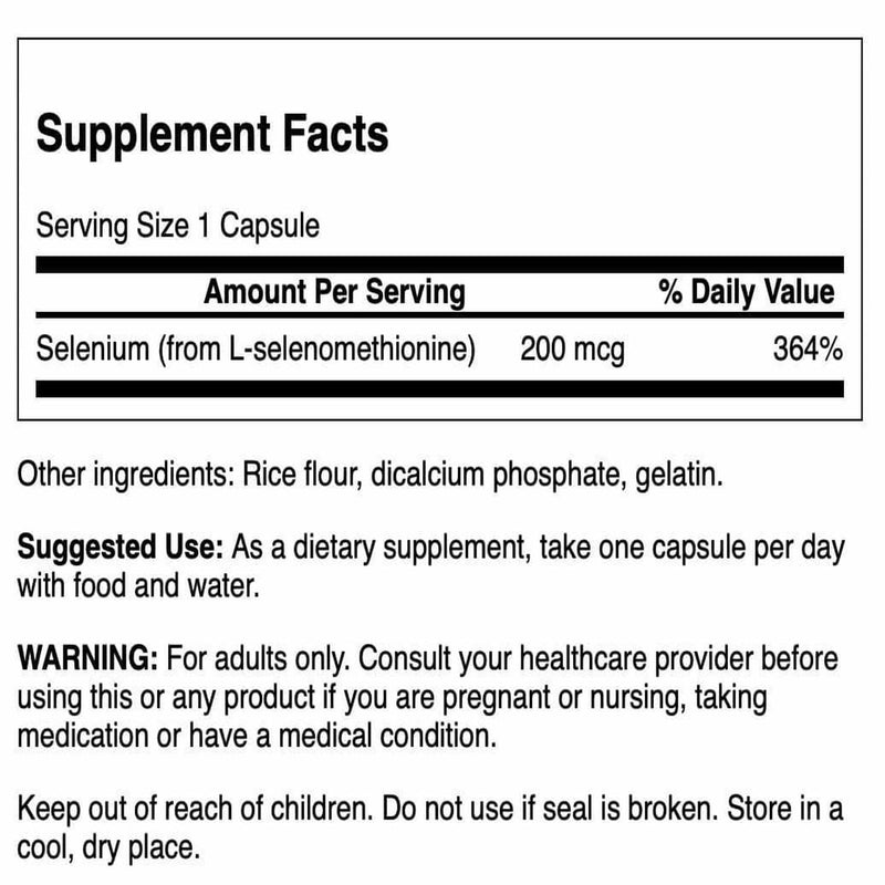 Swanson Semsc Selenium 200 mcg 120 Capsules