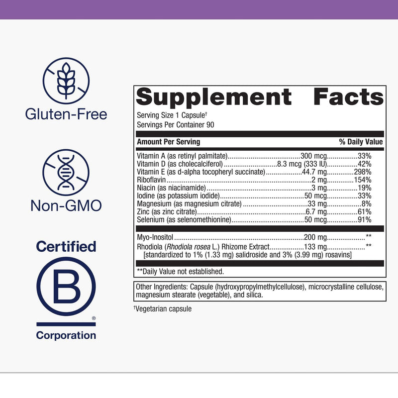 Metagenics Thyrosol, Zinc, Selenium & Rhizoe Extract, 90 Capsules | Vitamin and Mineral Supplement for Healthy Thyroid Support and Stress-Related Fatigue, with Zinc, Selenium and Rhizoe Extract